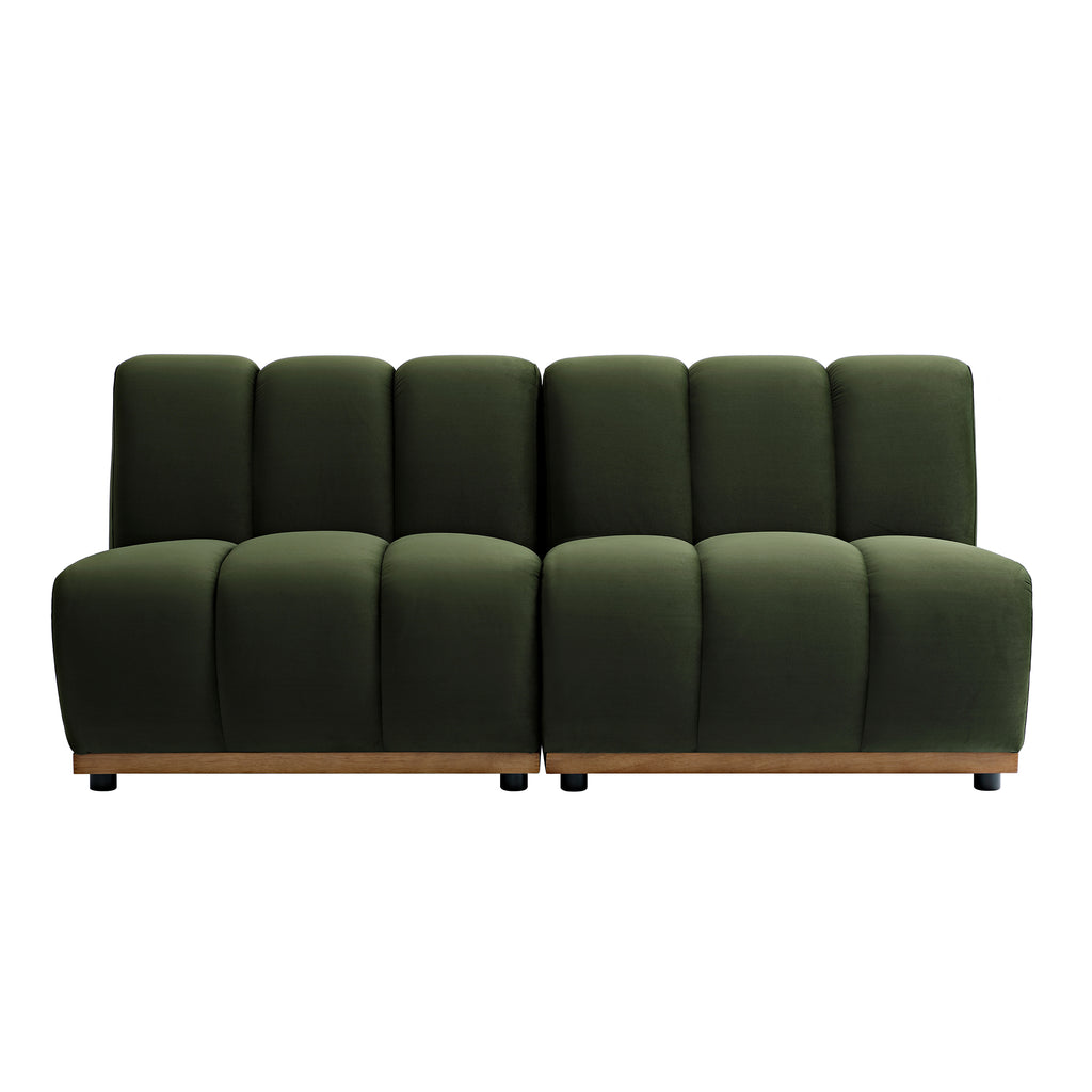 Granvia Moss Green Velvet Modular Sofa, 2Seater Sofa daals