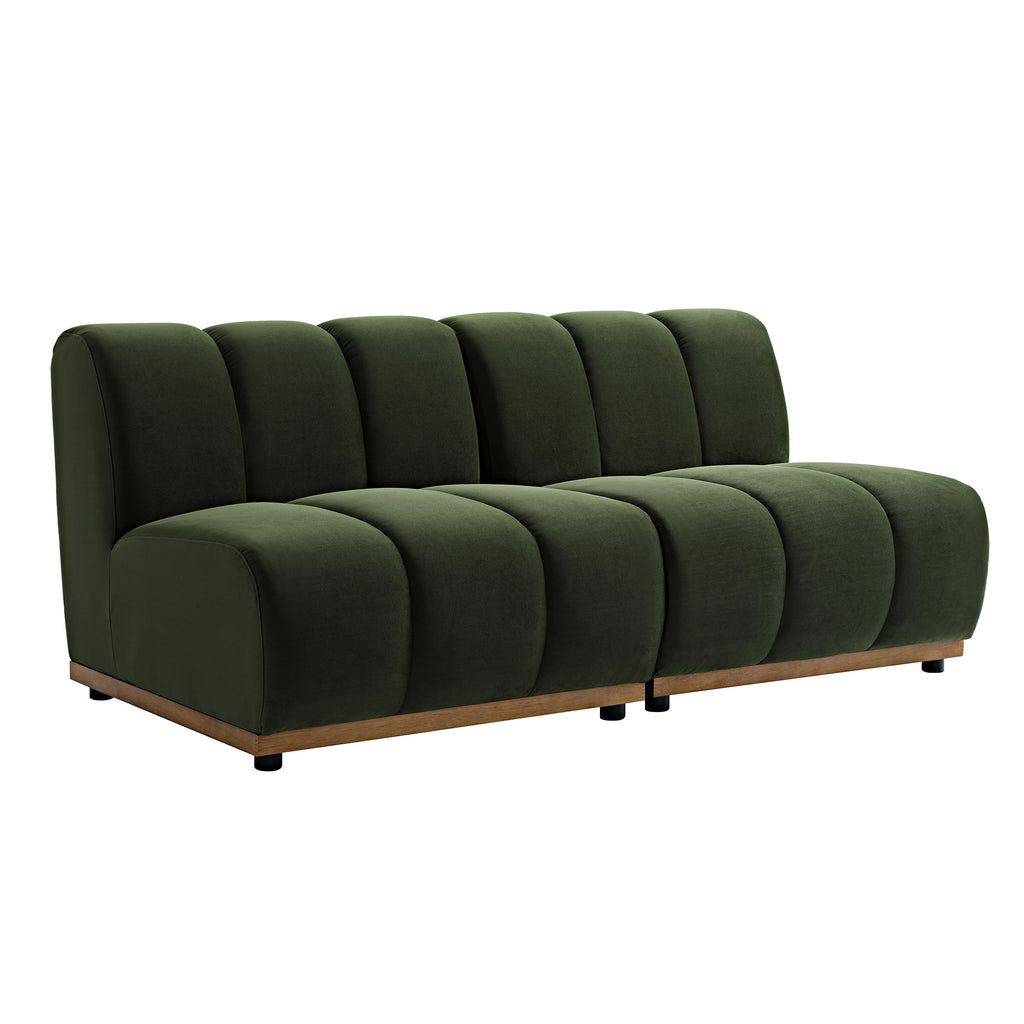 Granvia Moss Green Velvet Modular Sofa, 2Seater Sofa daals