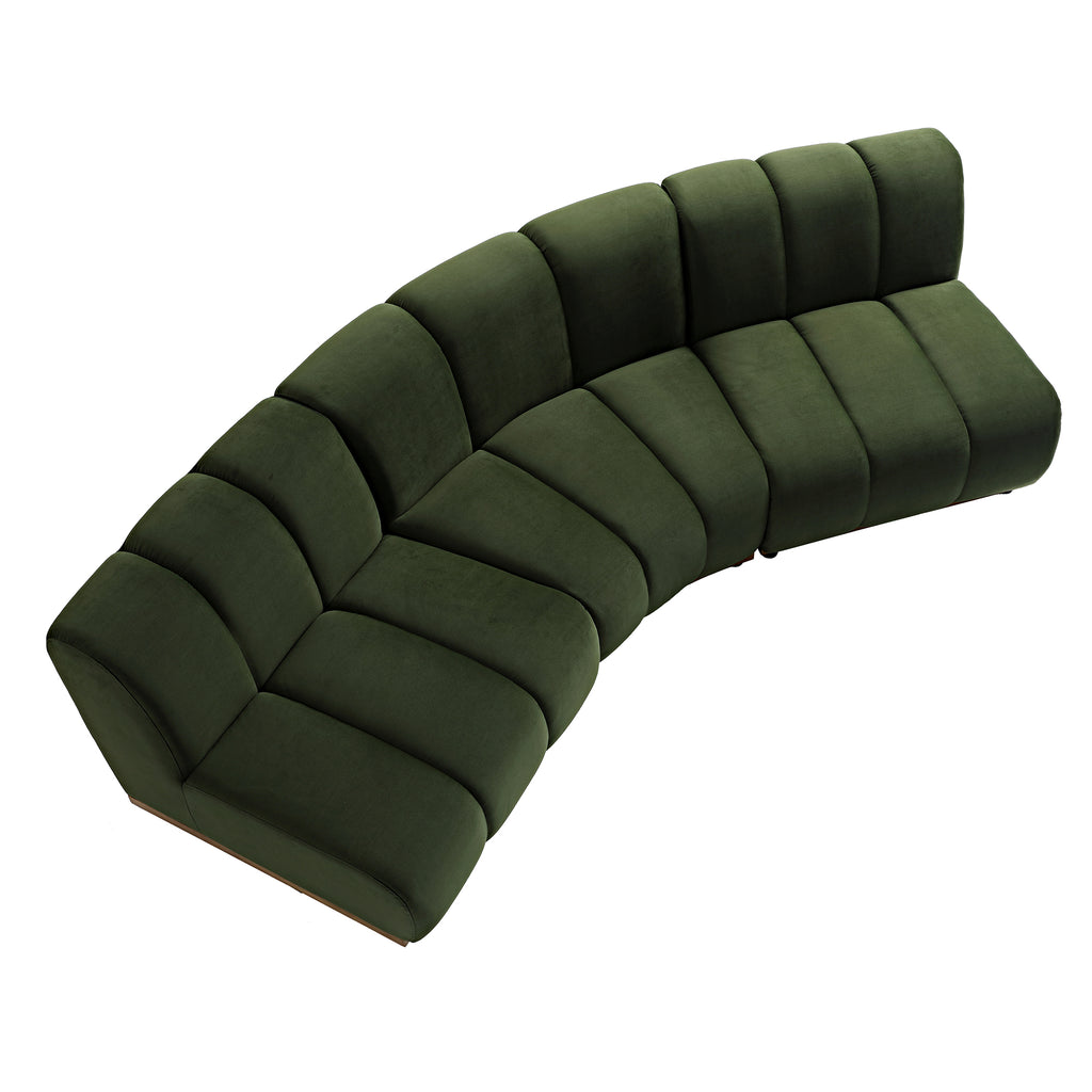 Granvia Moss Green Velvet Modular Sofa, 3Seater Corner Sofa daals