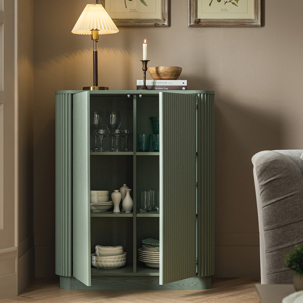 Maru Tall Cabinet, Sage Green | daals