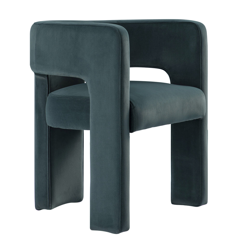 Greenwich Aegean Blue Velvet Dining Chair daals