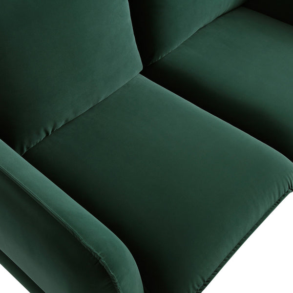 Obriel Forest Green Velvet Sofa, 2-Seater