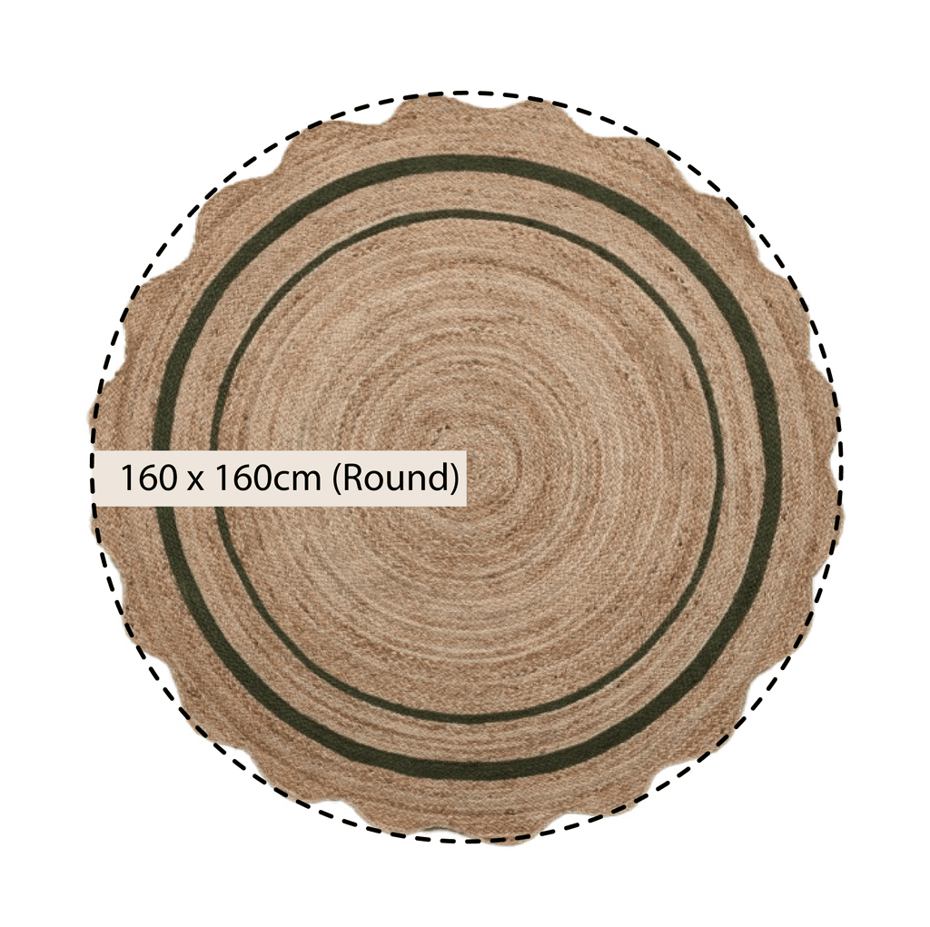 Green Tie Dye Round Rug