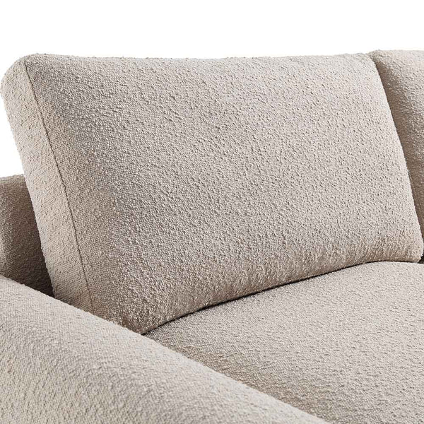 Hampstead Taupe Boucle Curved 3-Seater Sofa