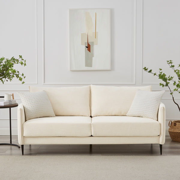 Bari Beige Woven Fabric Sofa