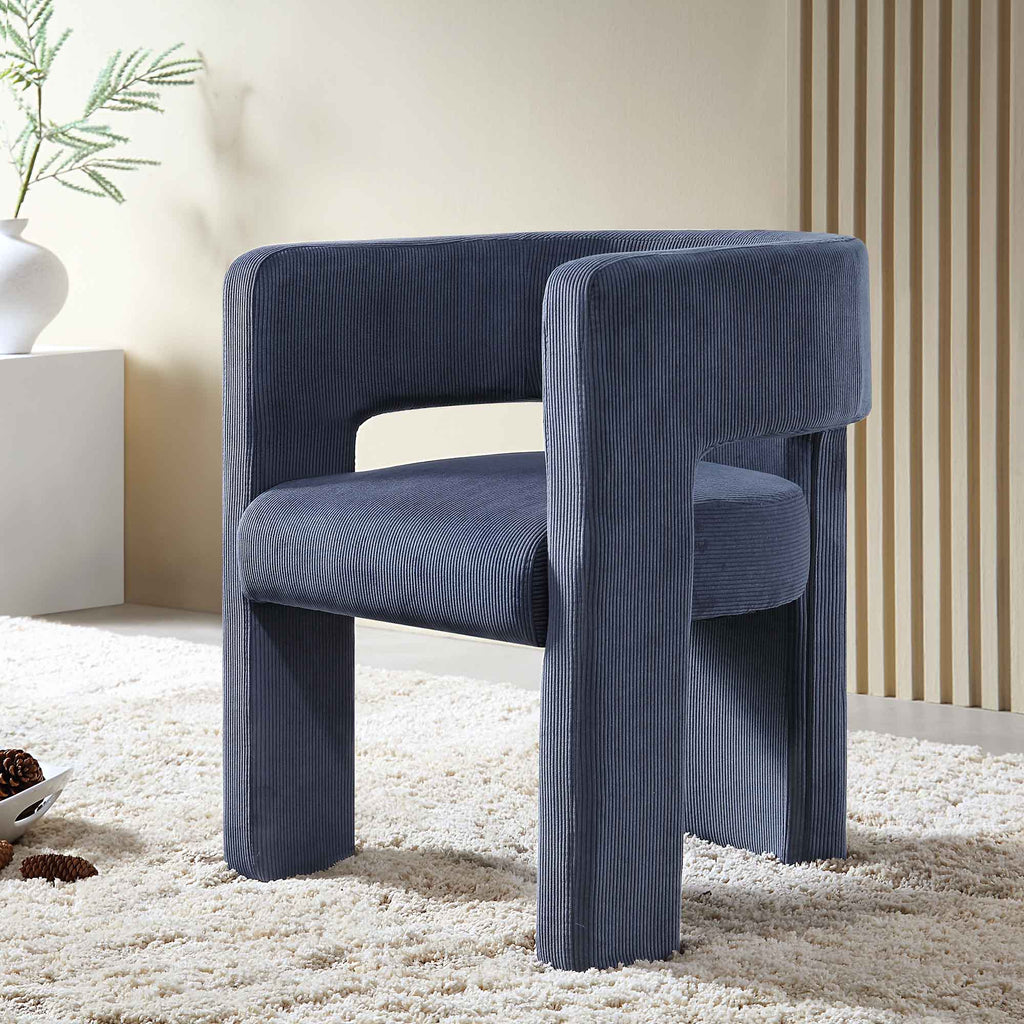 Greenwich Blue Corduroy Dining Chair daals