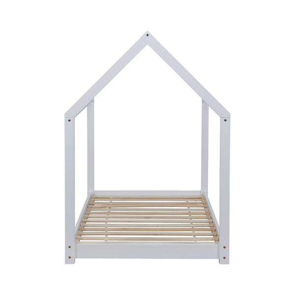 Bethwin Solid Wood Kid's House Bed in White