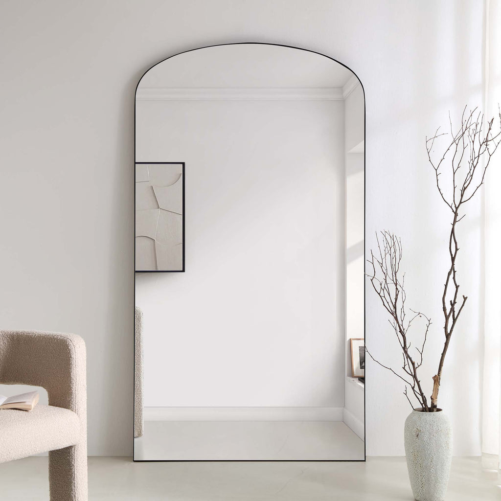 Emmy ExtraLarge Black Arch Floor Mirror 180 x 100 cm daals