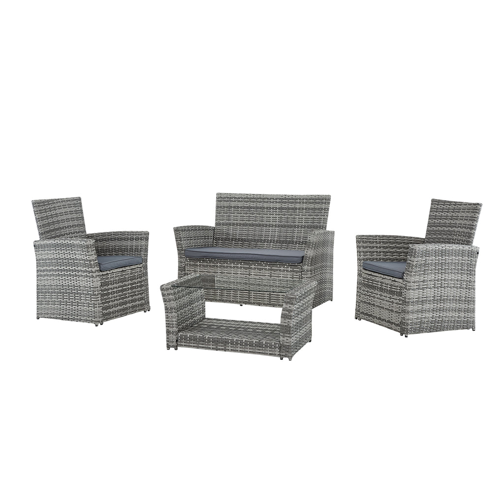 Corfu 4 Seater Garden Furniture Set in Grey daals