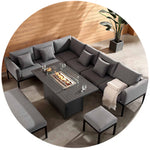 Garden Dining Sets with Firepit Table