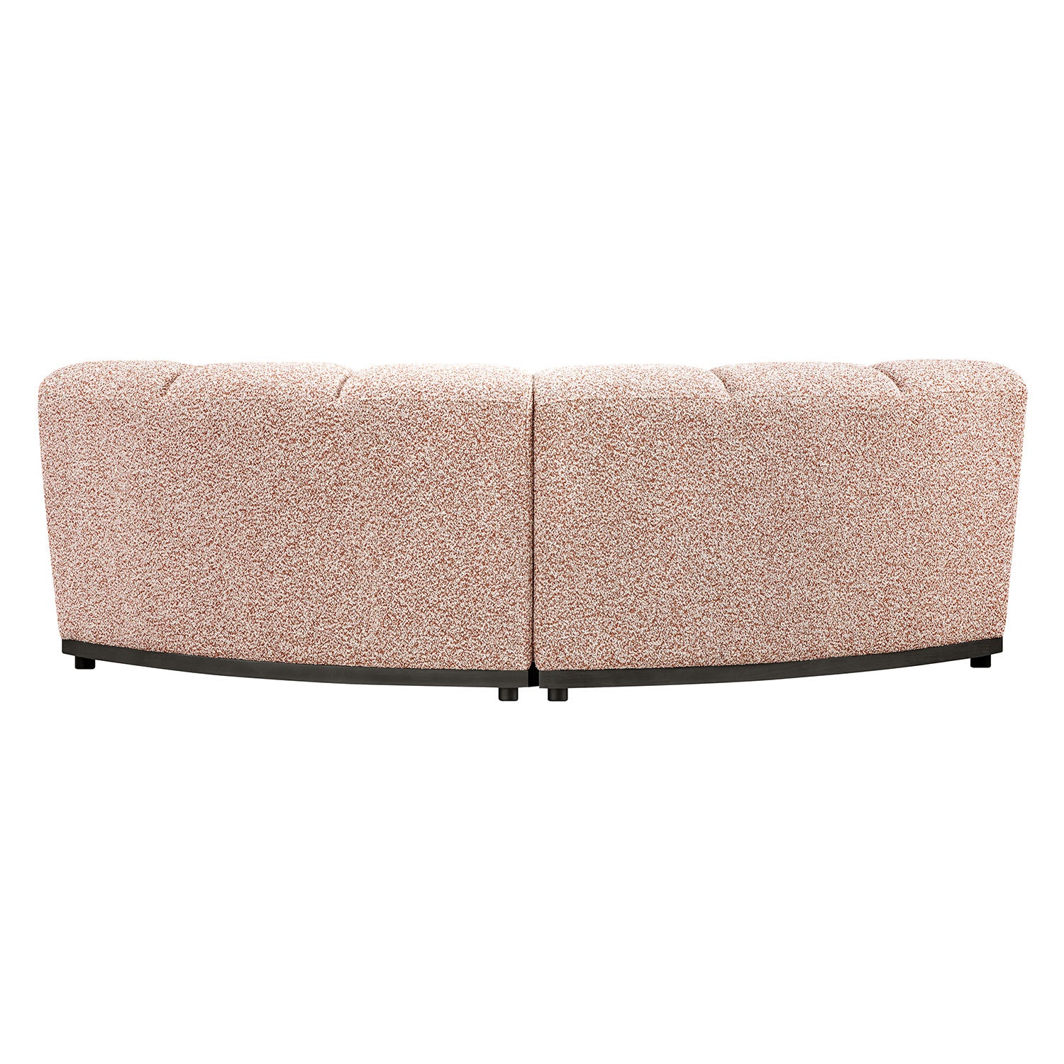 Granvia Musk Blush Boucle Modular Sofa, 2-Seater Curved Sofa