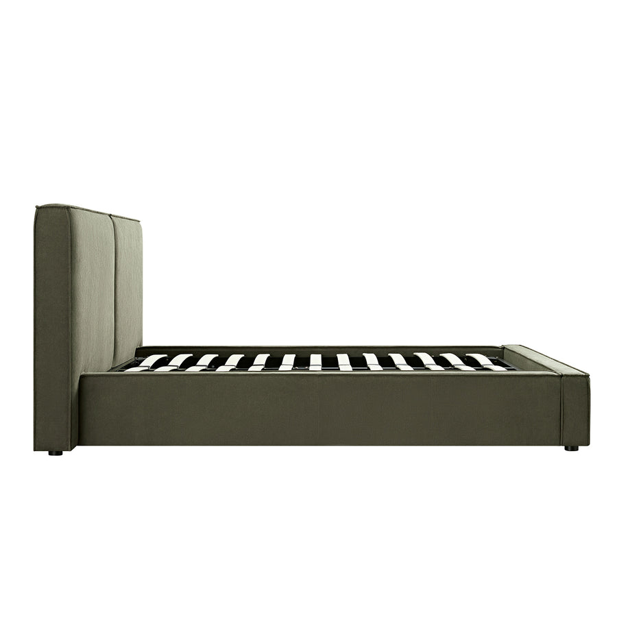 Claudine Ottoman Storage Bed, Moss Green Corduroy - daals