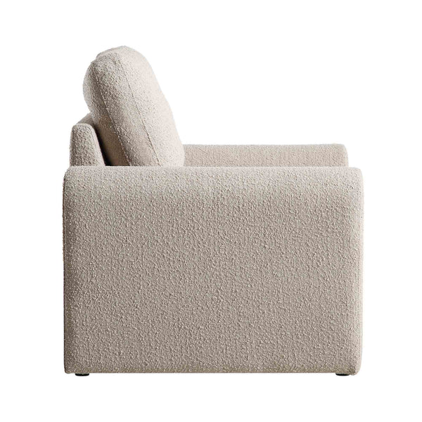Hampstead Taupe Boucle Curved Armchair