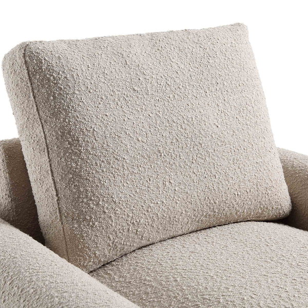 Hampstead Taupe Boucle Curved Armchair