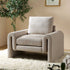 Hampstead Taupe Boucle Curved Armchair - daals