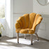 Barnard Scalloped Clam Chair, Mustard Chenille - daals