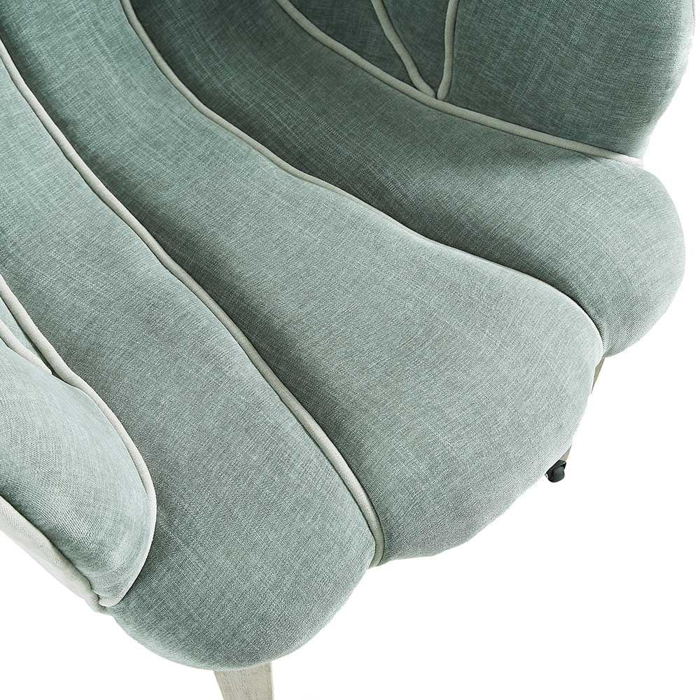 Barnard Scalloped Clam Chair, Sage Green Chenille | daals