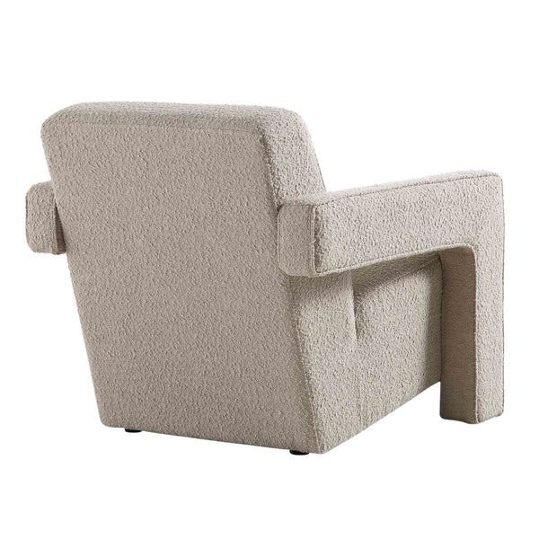 Brompton Sculptural Armchair, Taupe Boucle