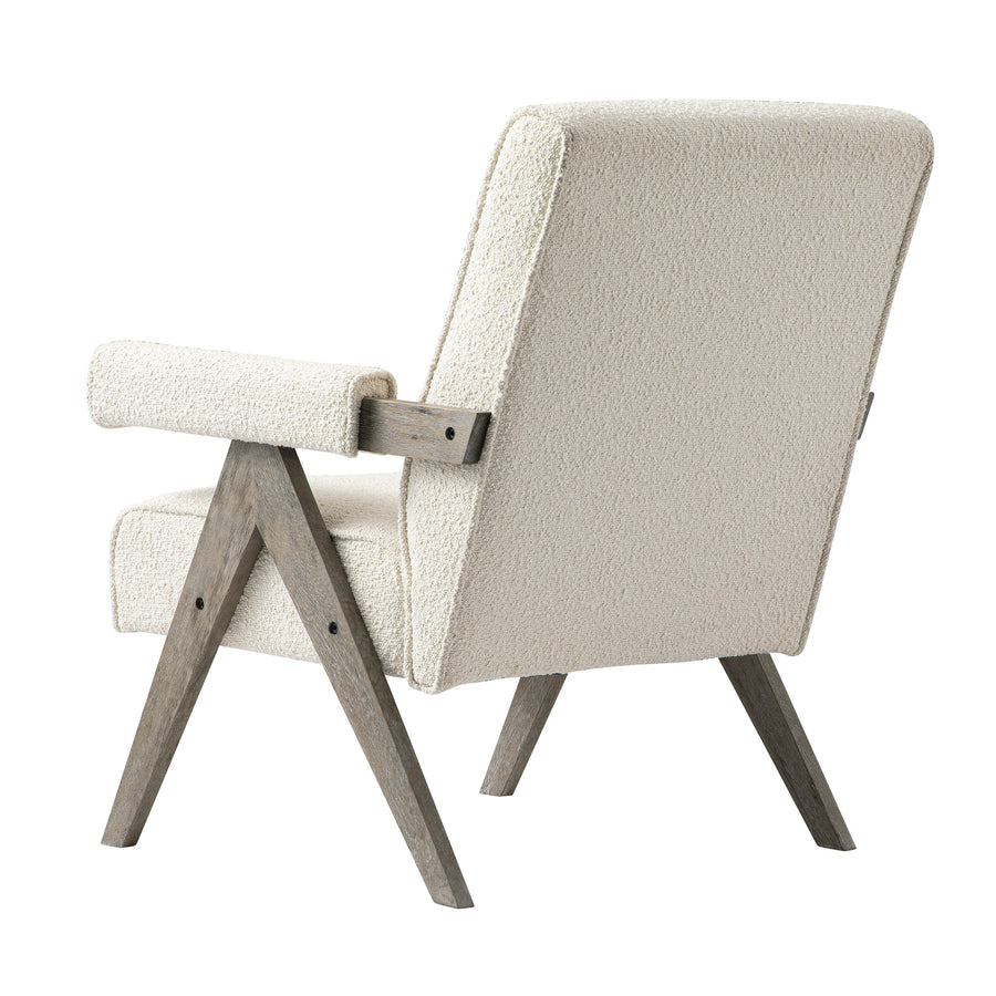 Chinnor Beige Boucle Weathered Oak Frame Accent Chair