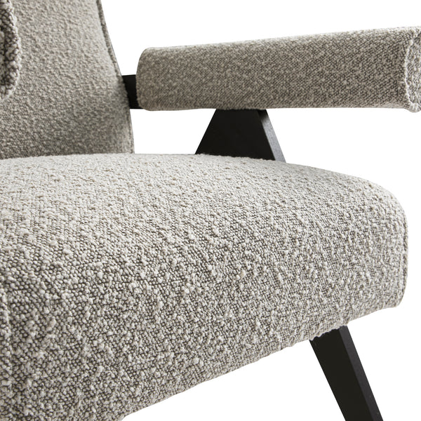 Chinnor Taupe Boucle Black Oak Frame Accent Chair