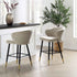 Langham Set of 2 Champagne Velvet Upholstered Carver Counter Stools - daals