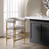 Fulbourn Beige Woven Counter Stool with Natural Wood Effect Legs - daals