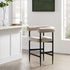 Fulbourn Champagne Velvet Counter Stool with Black Legs - daals