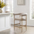 Fulbourn Taupe Boucle Counter Stool with Natural Wood Effect Legs - daals