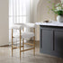 Fulbourn White Boucle Counter Stool with Natural Wood Effect Legs - daals