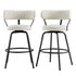 Lotte Set of 2 Swivel Counter Stools, Ivory Weave - daals