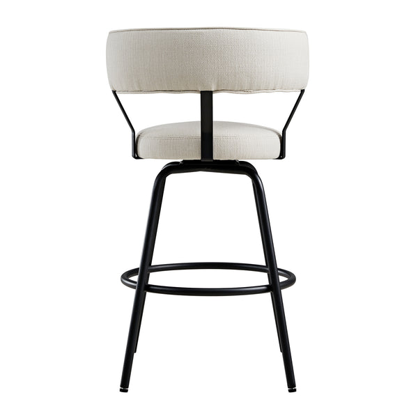 Lotte Set of 2 Swivel Counter Stools, Ivory Weave - daals