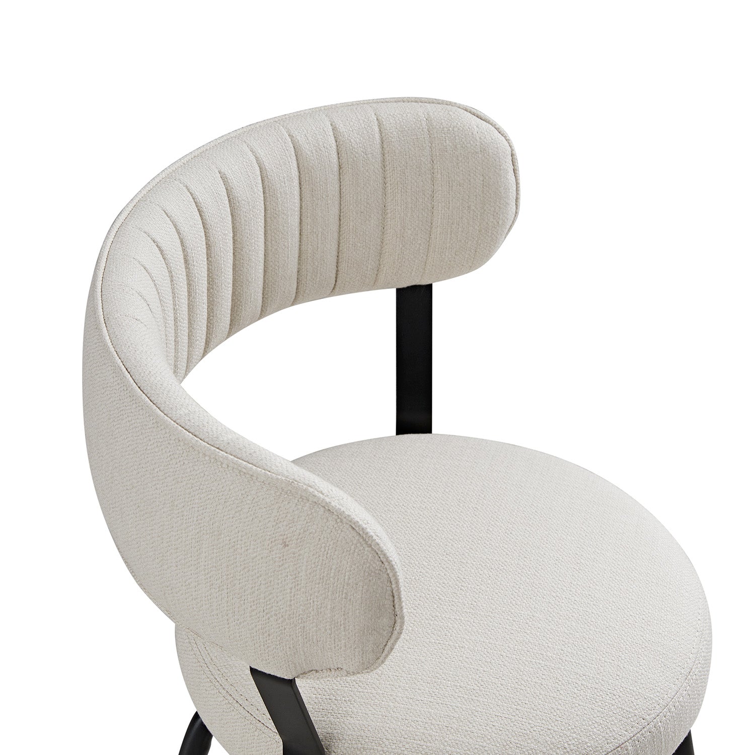 Lotte Set of 2 Swivel Counter Stools, Ivory Weave