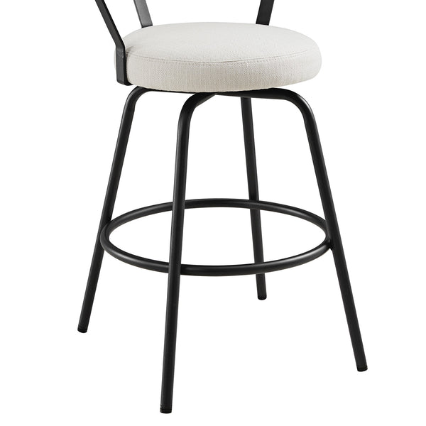 Lotte Set of 2 Swivel Counter Stools, Ivory Weave - daals