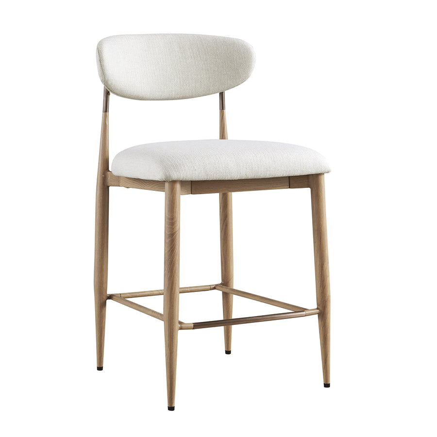 Dagmar Counter Stool, Ivory Weave | Natural Frame