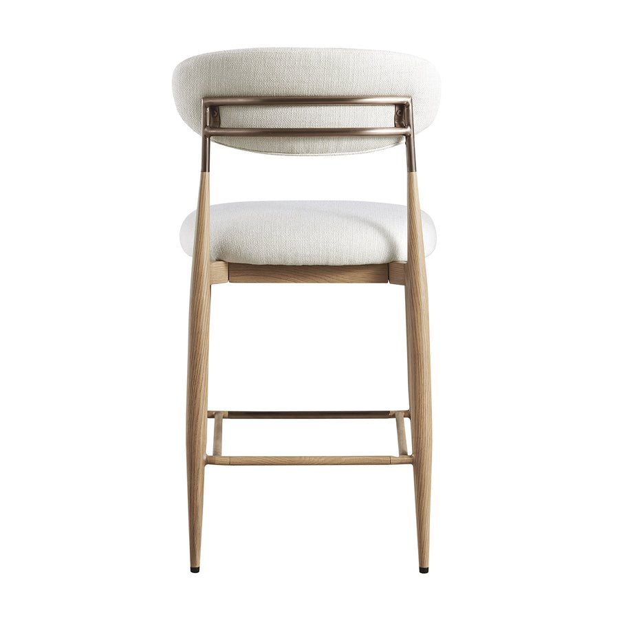 Dagmar Counter Stool, Ivory Weave | Natural Frame