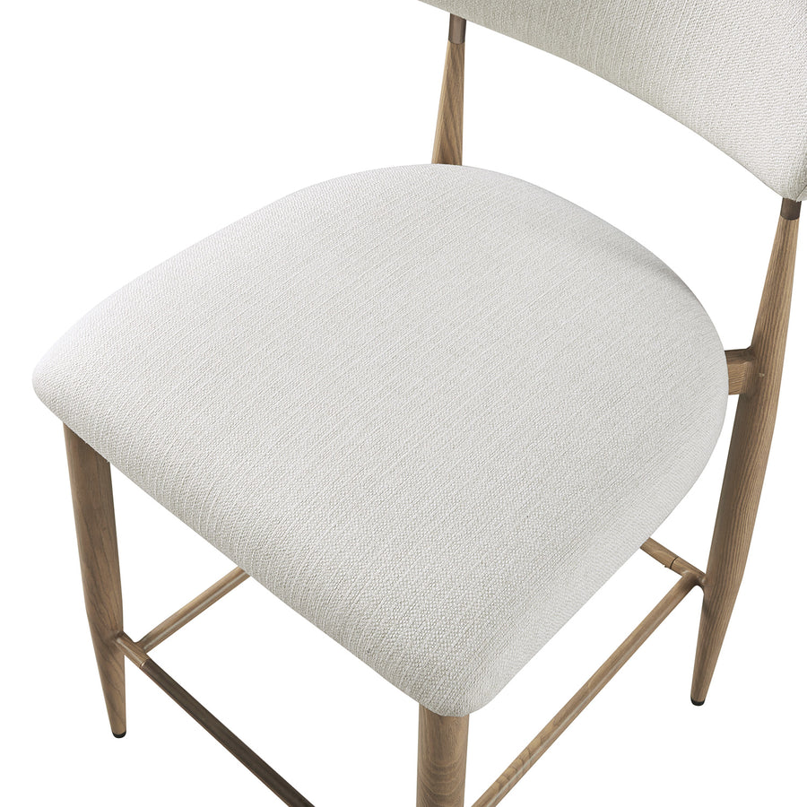 Dagmar Counter Stool, Ivory Weave | Natural Frame