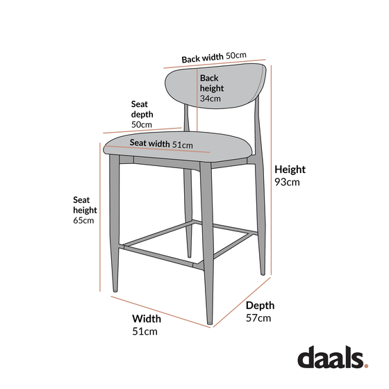 Dagmar Counter Stool, Light Taupe Boucle | Silver Oak Frame