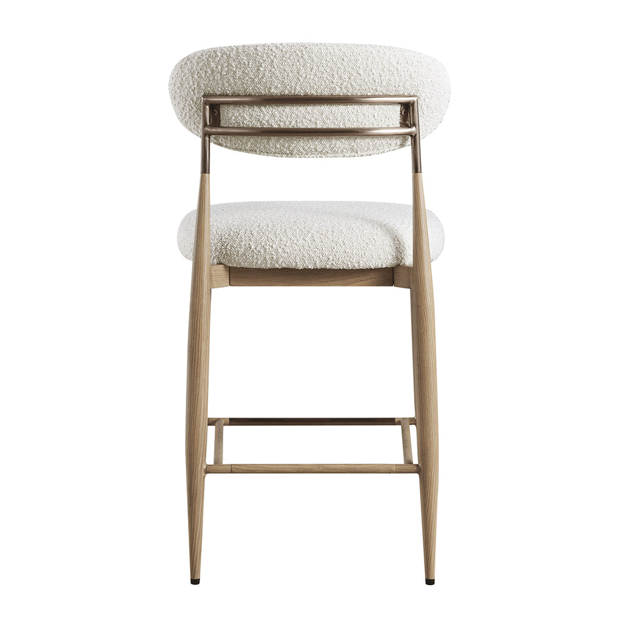 Dagmar Counter Stool, Ecru Boucle | Natural Frame