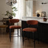 Dagmar Counter Stool, Rust Chenille | Black Frame