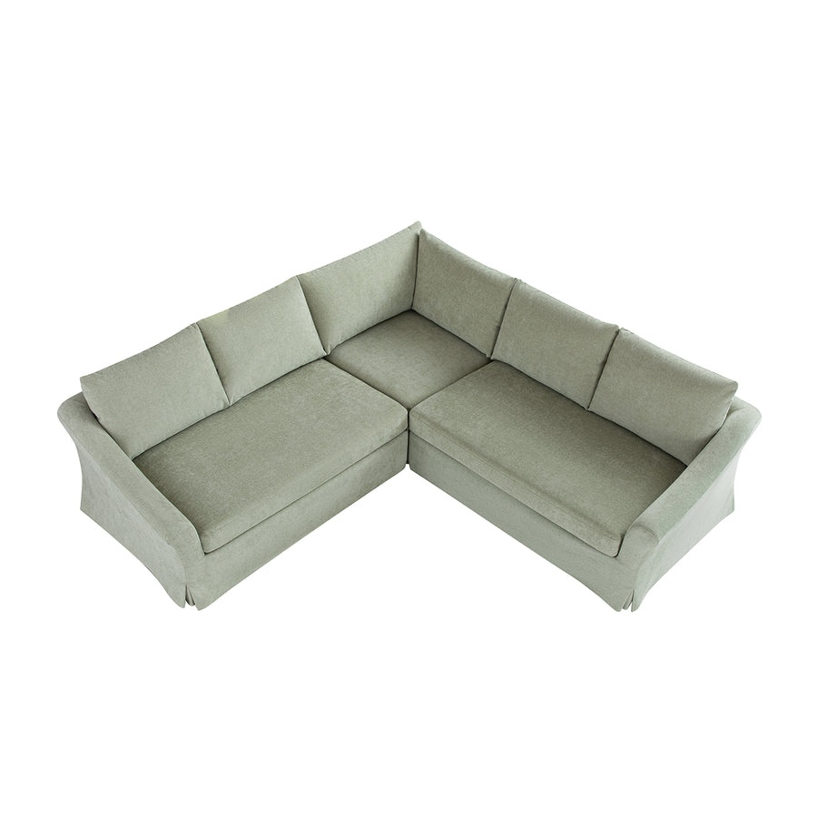 Frognal Modular Loose Cover Large 260cm Corner Sofa, Aqua Chenille