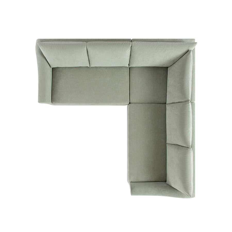 Frognal Modular Loose Cover Large 260cm Corner Sofa, Aqua Chenille