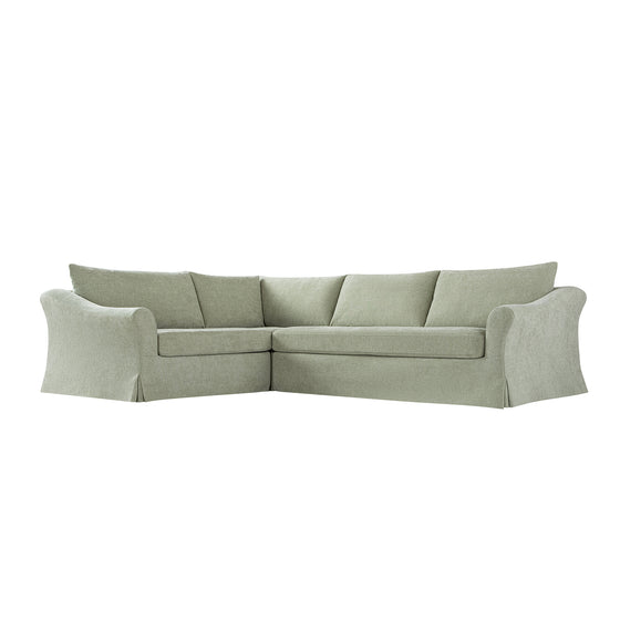 Frognal Modular Loose Cover Large Left Hand Facing L-Shape Corner Sofa, Aqua Chenille