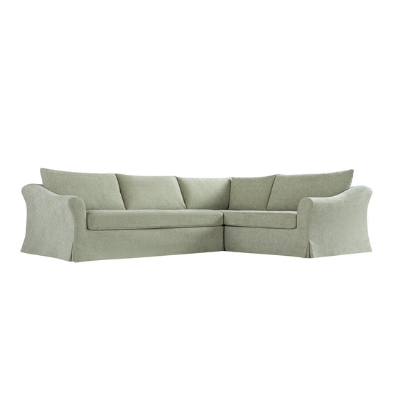 Frognal Modular Loose Cover Large Right Hand Facing L-Shape Corner Sofa, Aqua Chenille