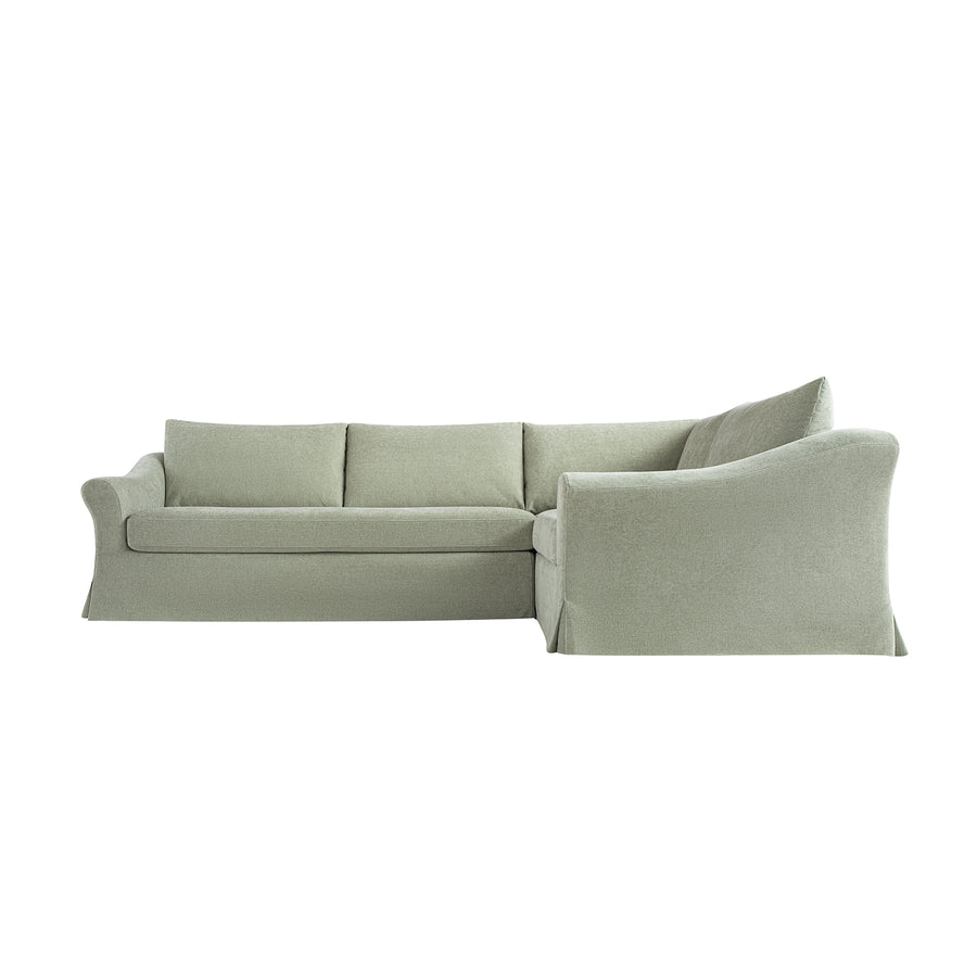 Frognal Modular Loose Cover Large Right Hand Facing L-Shape Corner Sofa, Aqua Chenille - daals