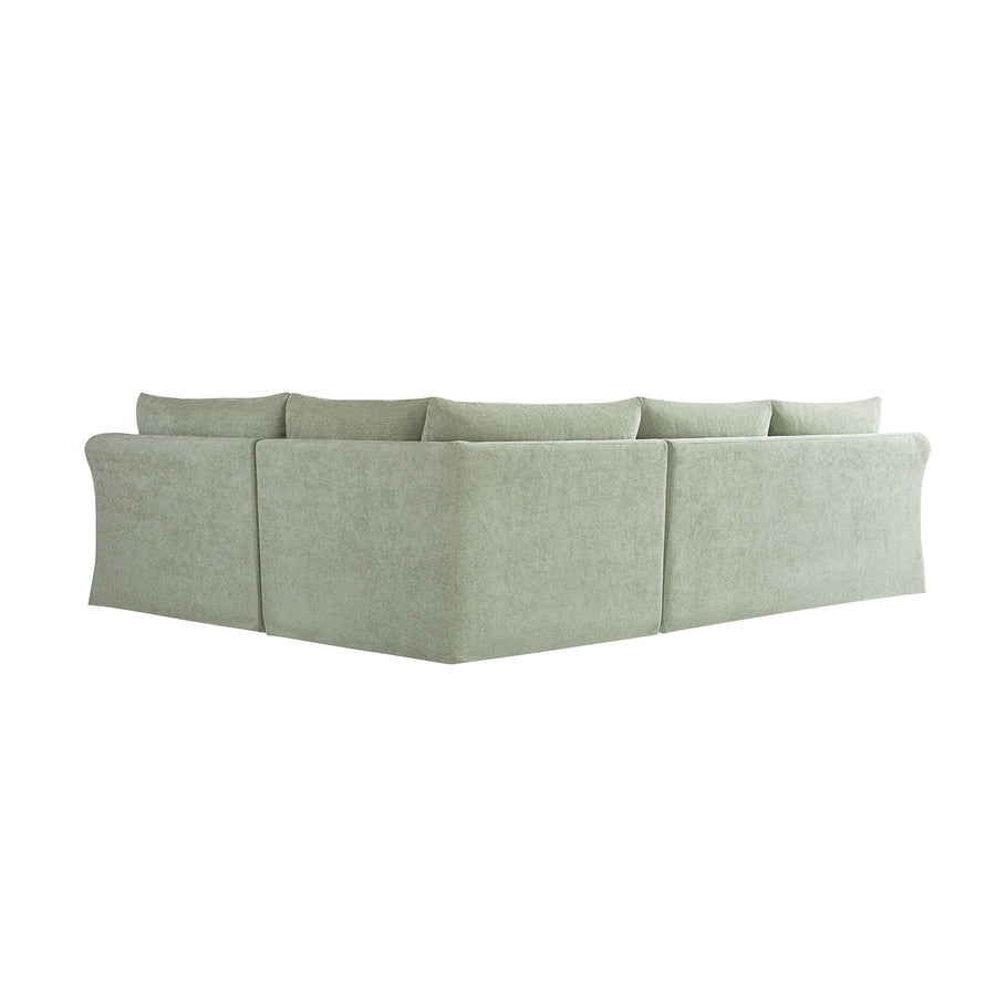 Frognal Modular Loose Cover Large Right Hand Facing L-Shape Corner Sofa, Aqua Chenille - daals