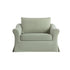 Frognal Modular Loose Cover Loveseat, Aqua Chenille