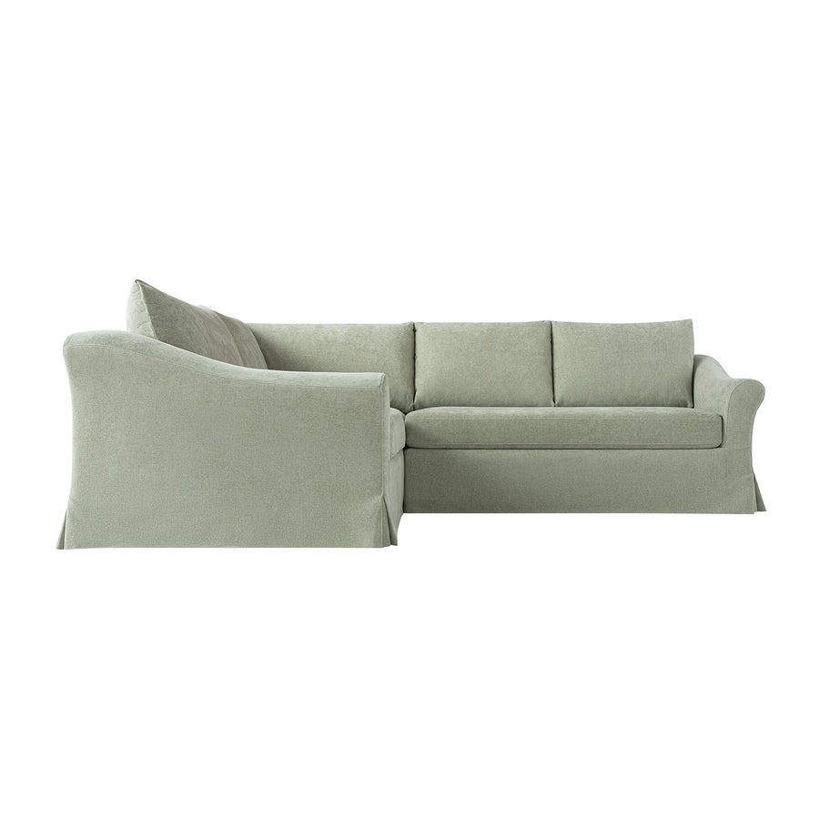 Frognal Modular Loose Cover Left Hand Facing L-Shape Corner Sofa, Aqua Chenille - daals