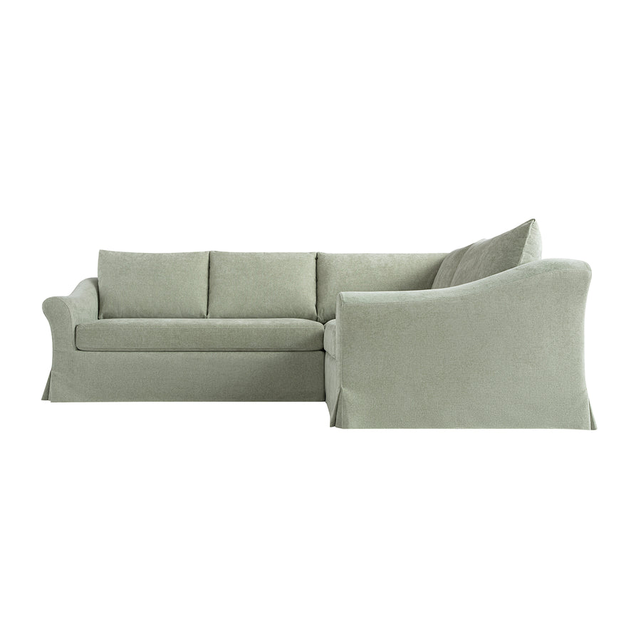 Frognal Modular Loose Cover Right Hand Facing L-Shape Corner Sofa, Aqua Chenille - daals