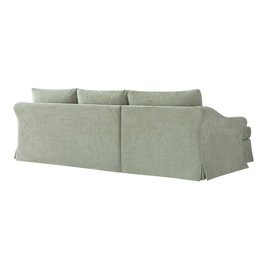 Frognal Modular Loose Cover Extra Large Left Hand Facing Chaise Sofa, Aqua Chenille - daals