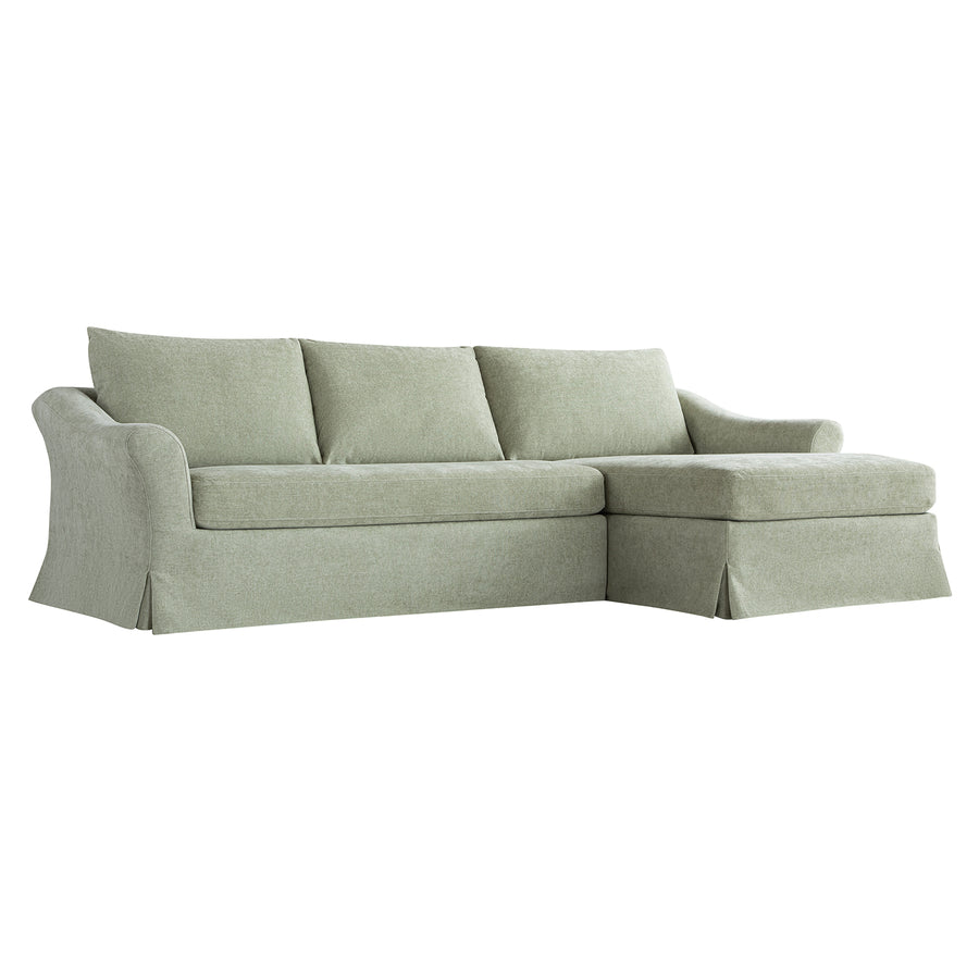 Frognal Modular Loose Cover Extra Large Right Hand Facing Chaise Sofa, Aqua Chenille - daals